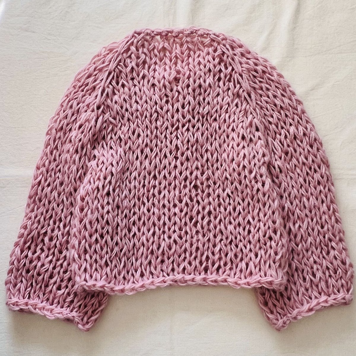 Raglan sleeve mohair knit （mauve pink）プルオーバーモヘア...