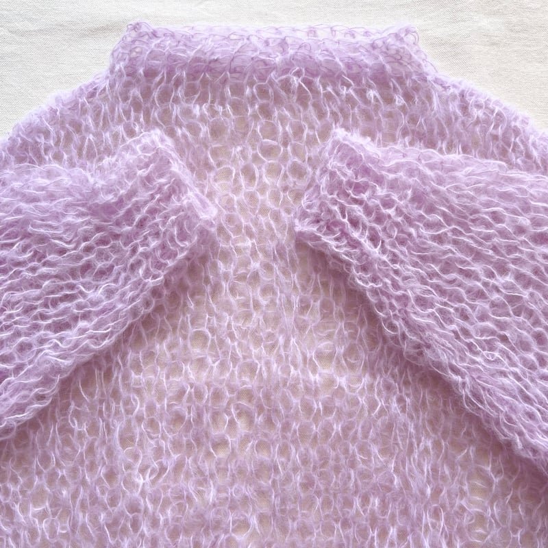 mohair knit pullover（light purple）プルオーバーモヘアニット