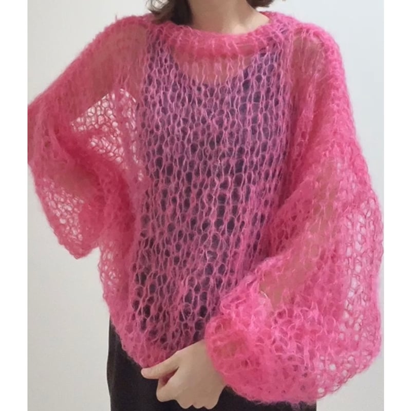 mohair knit pullover（Magentapink）プルオーバーモヘアニット（マ