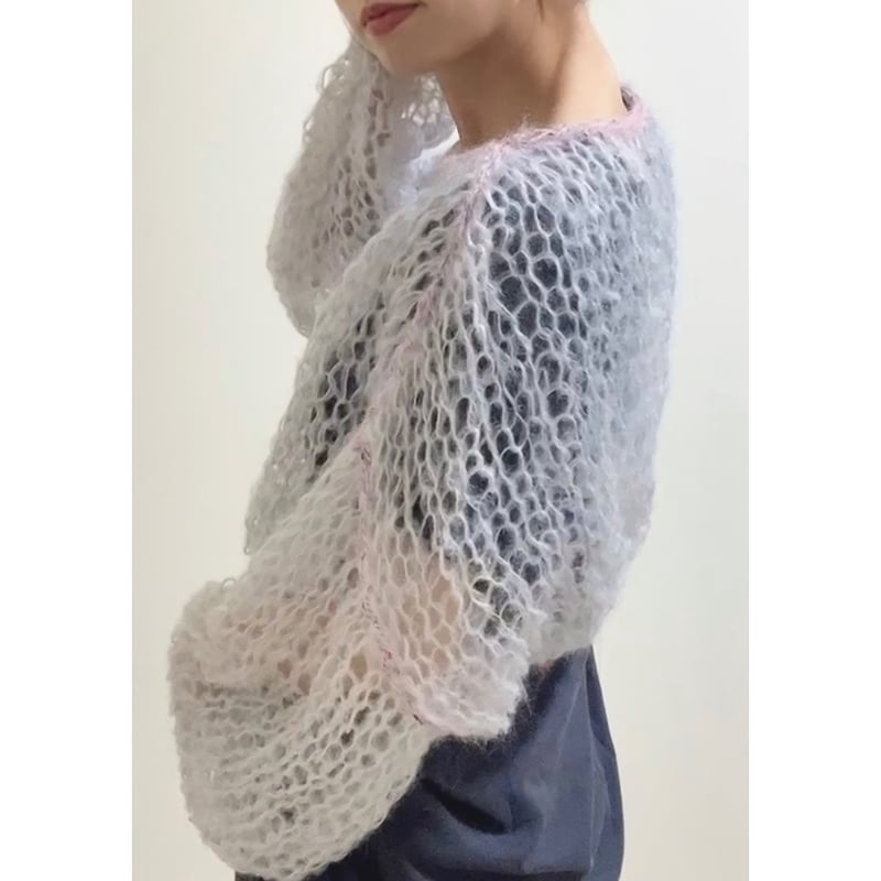 mohair knit pullover(Light gray)プルオーバーモヘアニット mohair knit pullover(Light gray)プルオーバーモヘアニット