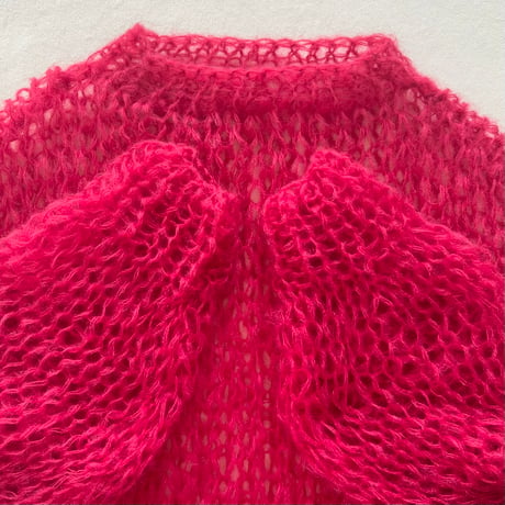 mohair knit pullover（Rose）プルオーバーモヘアニット（ローズ）#356