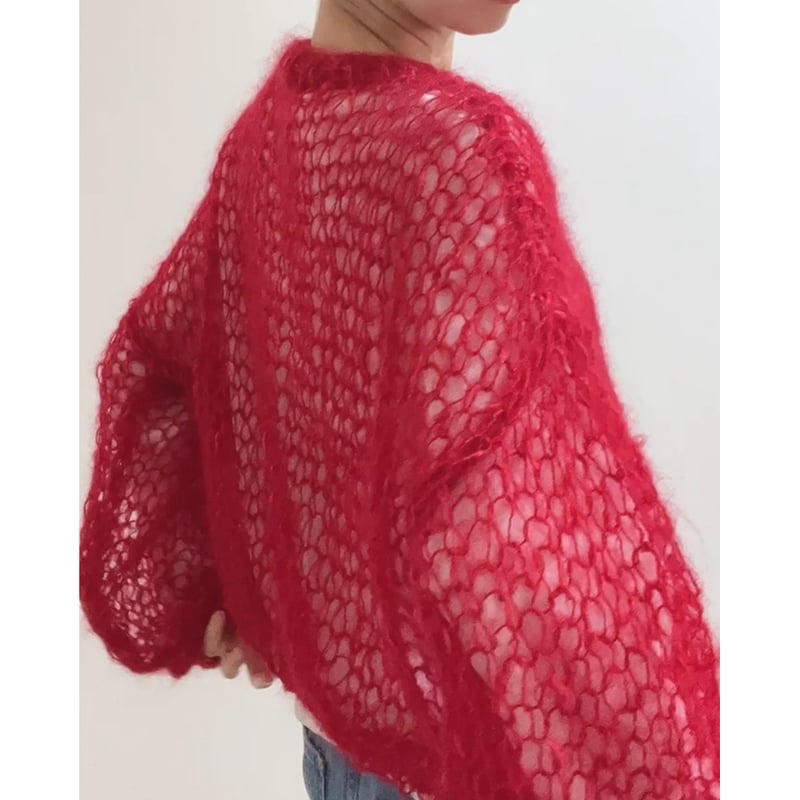 mohair knit pullover（red）プルオーバーモヘアニット（レッド）#319
