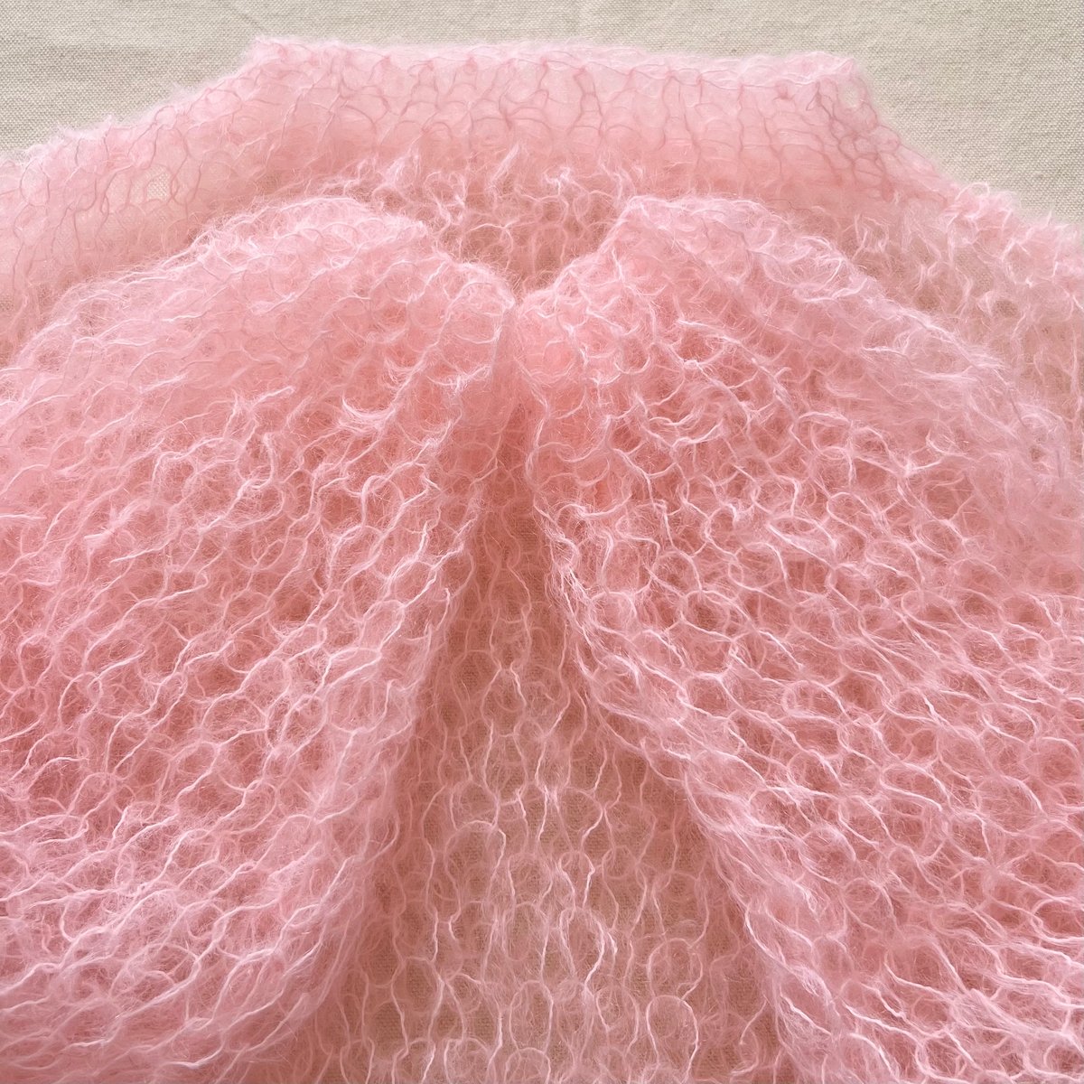 mohair knit pullover（baby pink）プルオーバーモヘアニット