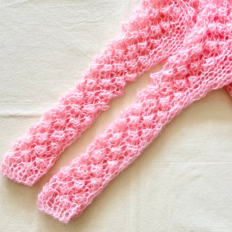 mohair knit pullover(pink)プルオーバーモヘアニット(ピンク mohair knit pullover(pink)プルオーバーモヘアニット(ピンク