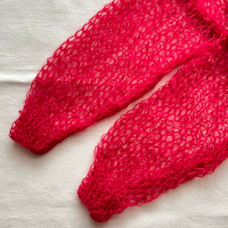 CLANE レッド モヘアニット mohair knit pullover（red）プルオーバーモヘアニット（レッド