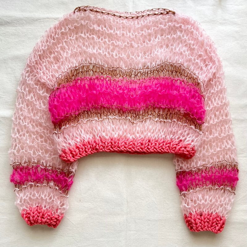 mohair knit pullover(pink)プルオーバーモヘアニット(ピンク mohair knit pullover(pink)プルオーバーモヘアニット(ピンク