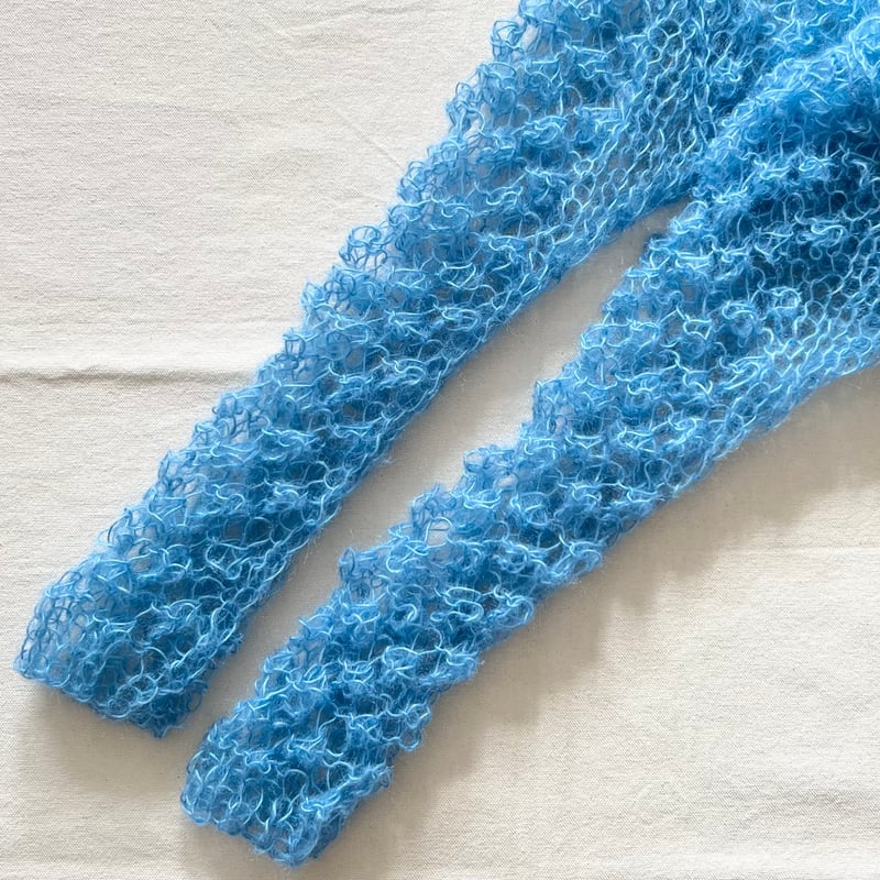 mohair knit pullover（blue）プルオーバーモヘアニット（ブルー）#256