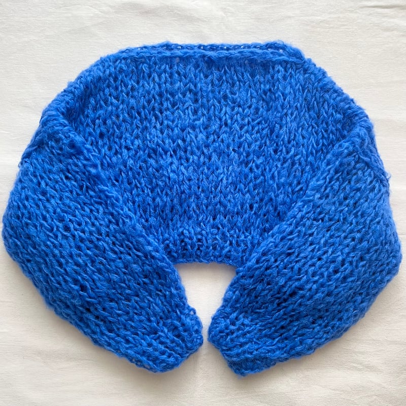 mohair knit pullover（Blue）プルオーバーモヘアニット（ブルー）#300