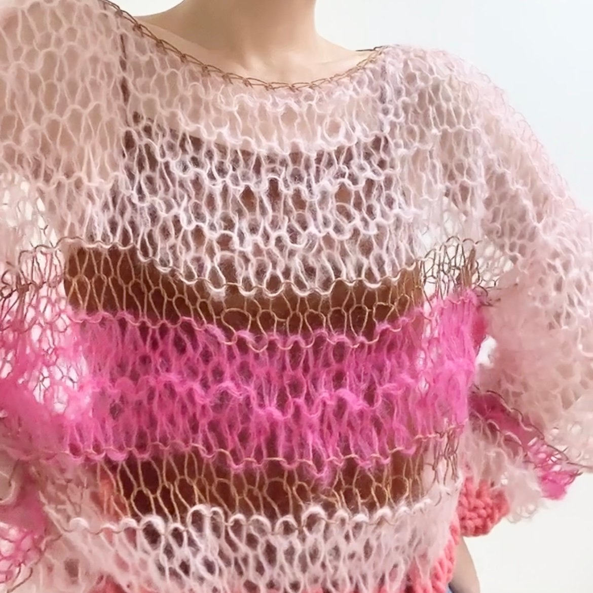mohair knit pullover（pink）プルオーバーモヘアニット（ピンク）#281