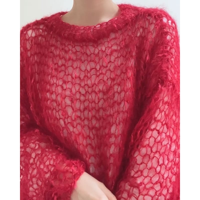 mohair knit pullover（red）プルオーバーモヘアニット（レッド）#319
