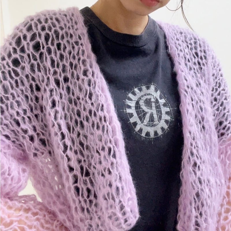 mohair knit cardigan（purple）モヘアニットカーディガン（パープル）#