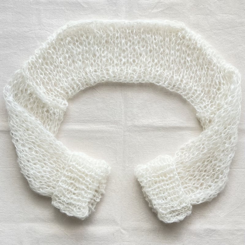 Short length mohair knit (White)ショート丈モヘアニット Short length mohair knit (White)ショート丈モヘアニット