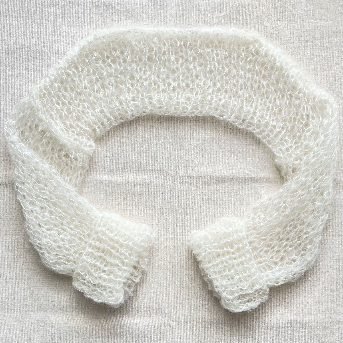Short length mohair knit (White)ショート丈モヘアニット Short length mohair knit (White)ショート丈モヘアニット