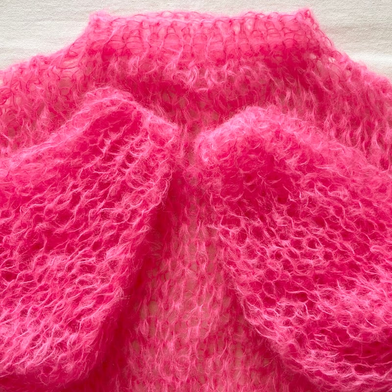 トゥモローランド マカフィー 上質起毛ふわふわモヘヤオーバーサイズニット ピンク フェザーヤーンニット｜TOPS｜レディースファッション通販のM