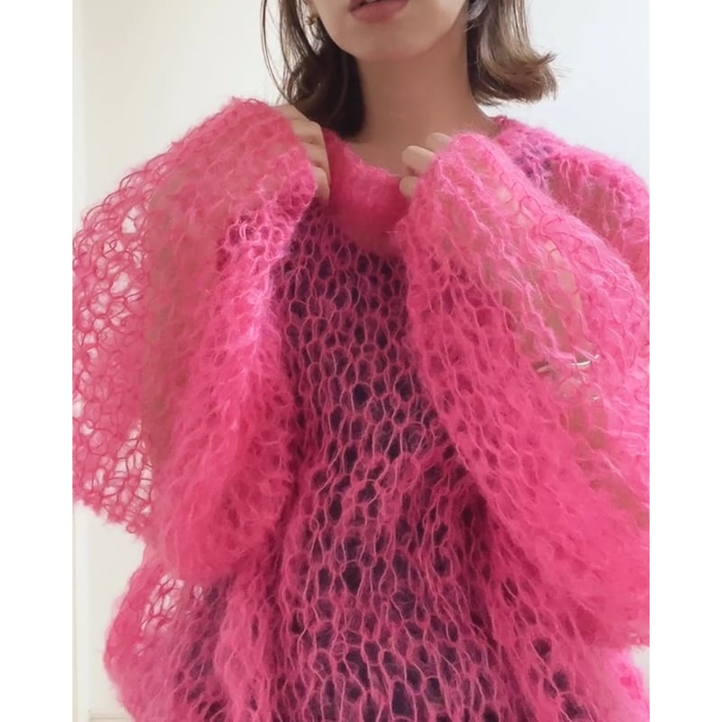 mohair knit pullover（Magentapink）プルオーバーモヘアニット