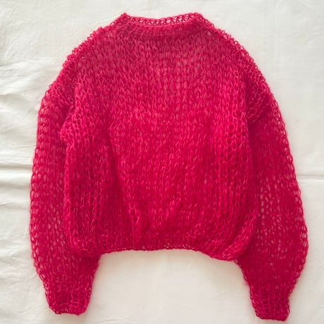 mohair knit pullover（Rose）プルオーバーモヘアニット（ローズ）#356