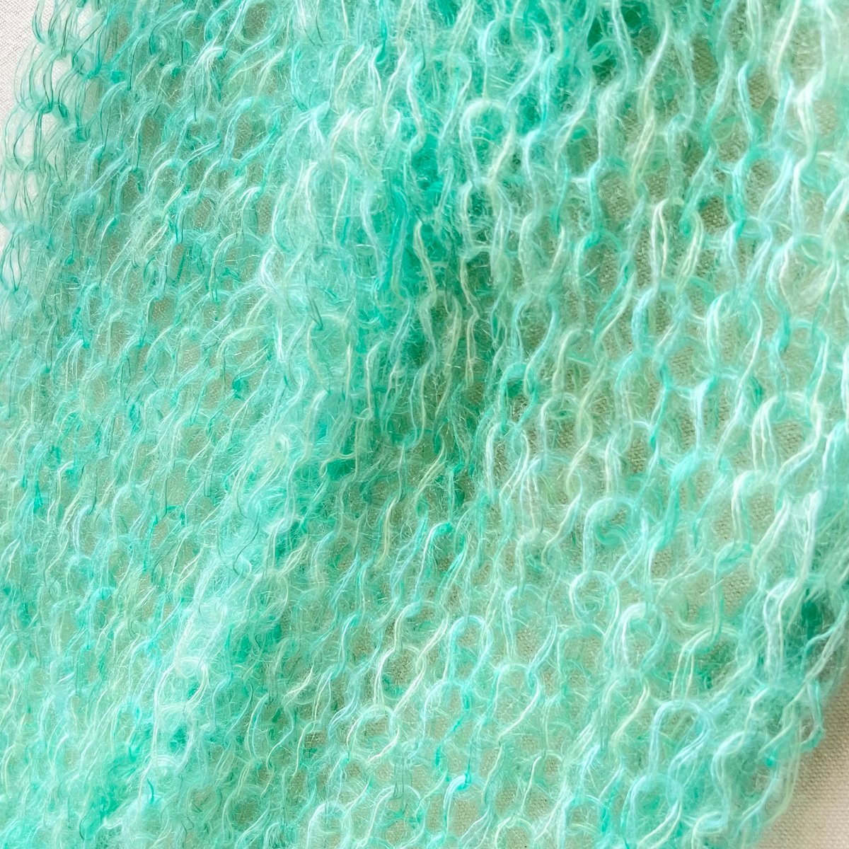 mohair knit sleeves（opalgreen）モヘアニットスリーブ（オパールグリ