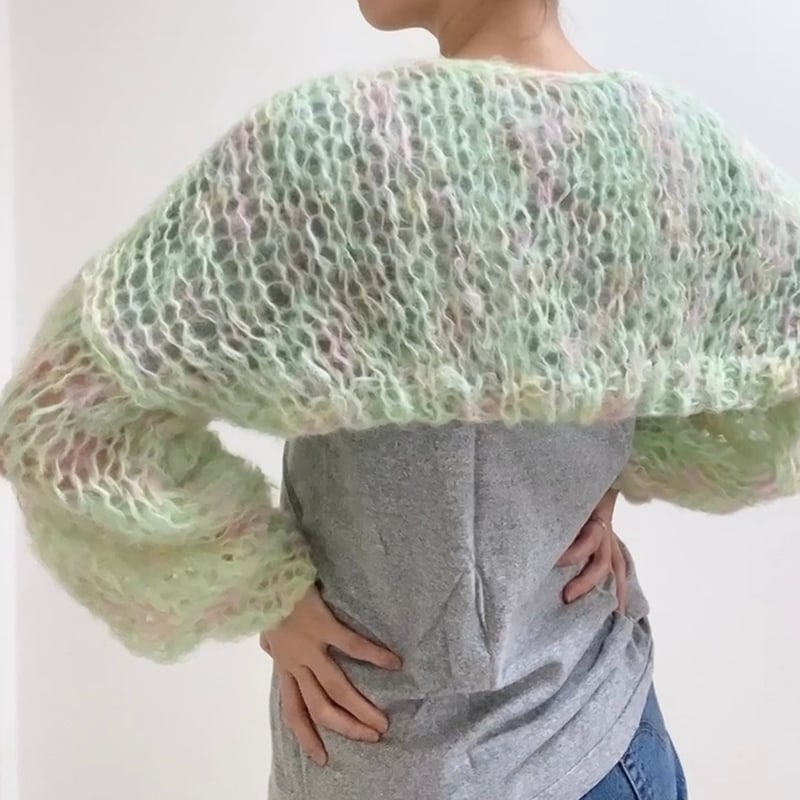 mohair knit pullover(lightgreen)プルオーバーモヘアニット mohair knit pullover(lightgreen)プルオーバーモヘアニット