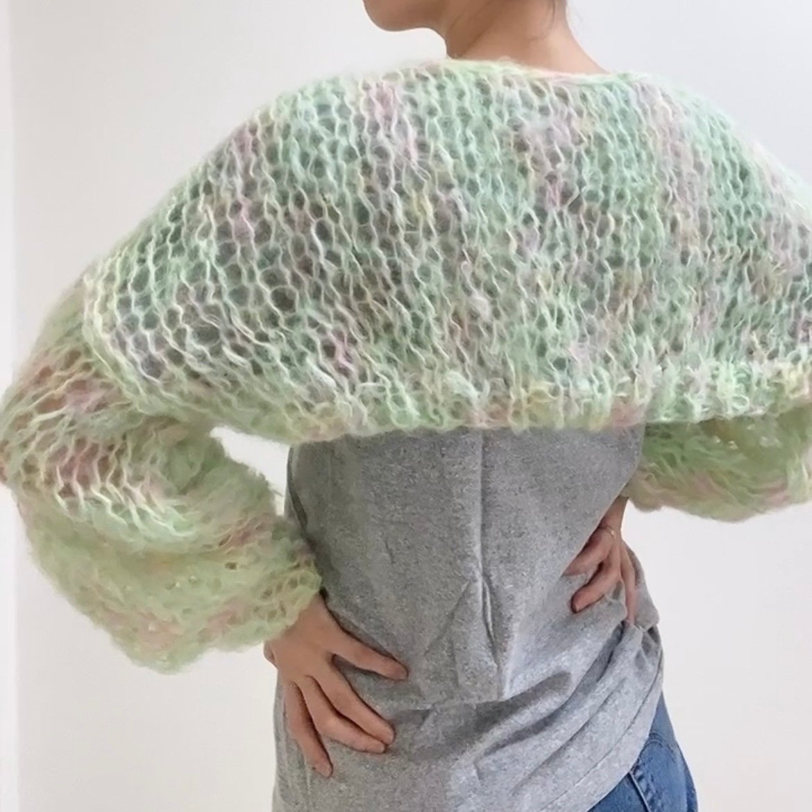 mohair knit pullover(lightgreen)プルオーバーモヘアニット mohair knit pullover(lightgreen)プルオーバーモヘアニット