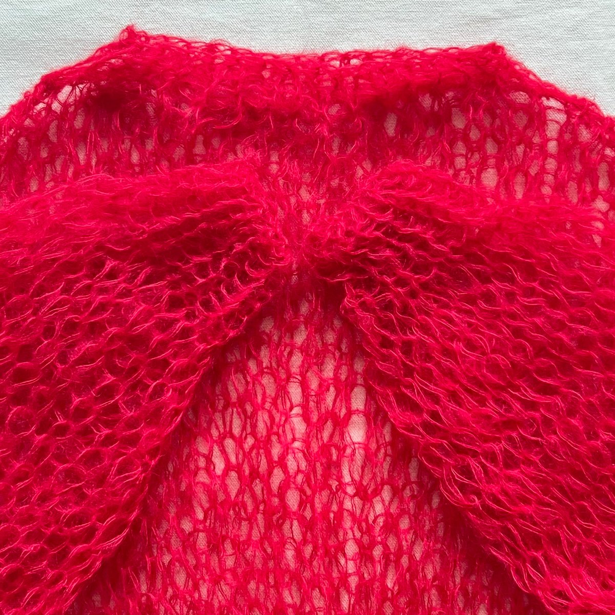 極美品✨】RonHerman モヘアニット ヘンリーネック Mohair 赤 極美品