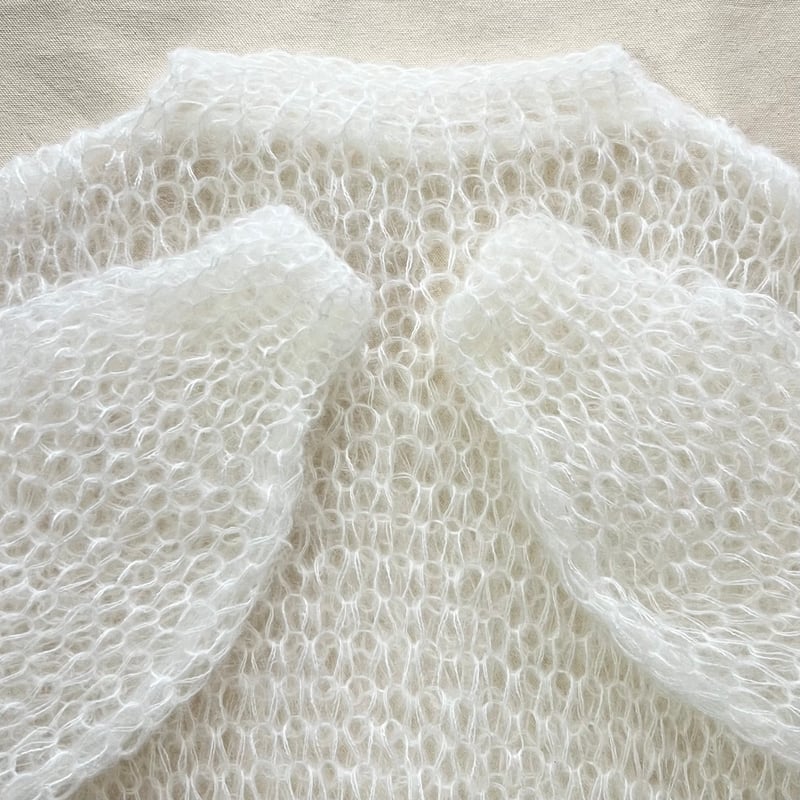 mohair knit pullover(White)プルオーバーモヘアニット mohair knit pullover(White)プルオーバーモヘアニット