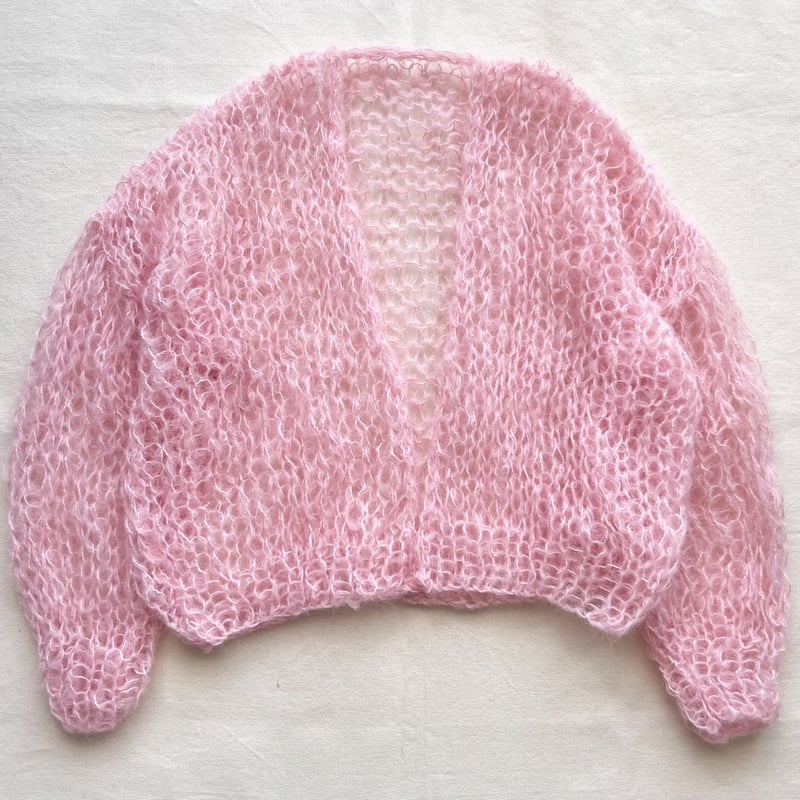 美品 22AW アパルトモン別注 アールジュビリーモヘア混カーディガン ピンク mohair knit cardigan（pink）モヘアニットカーディガン（ピンク）#205