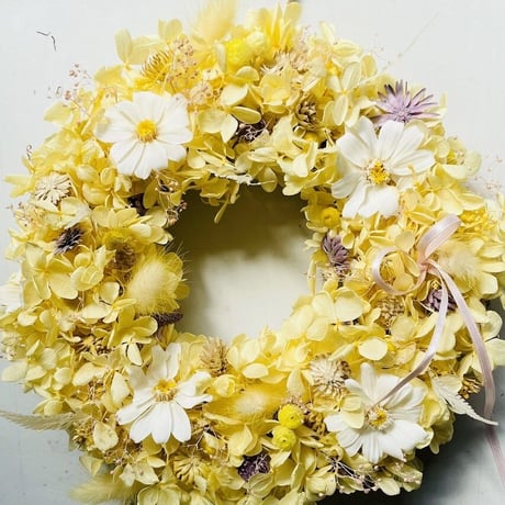 Yellow Wreath　プリザーブドリース