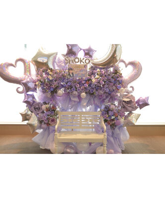 檜のベンチ53　tino❕丸太風で座りやすく、総檜造り、フラワースタンド等 フラワースタンド 木製 ベンチタイプ 22×13×高さ8.5cm ［色指定