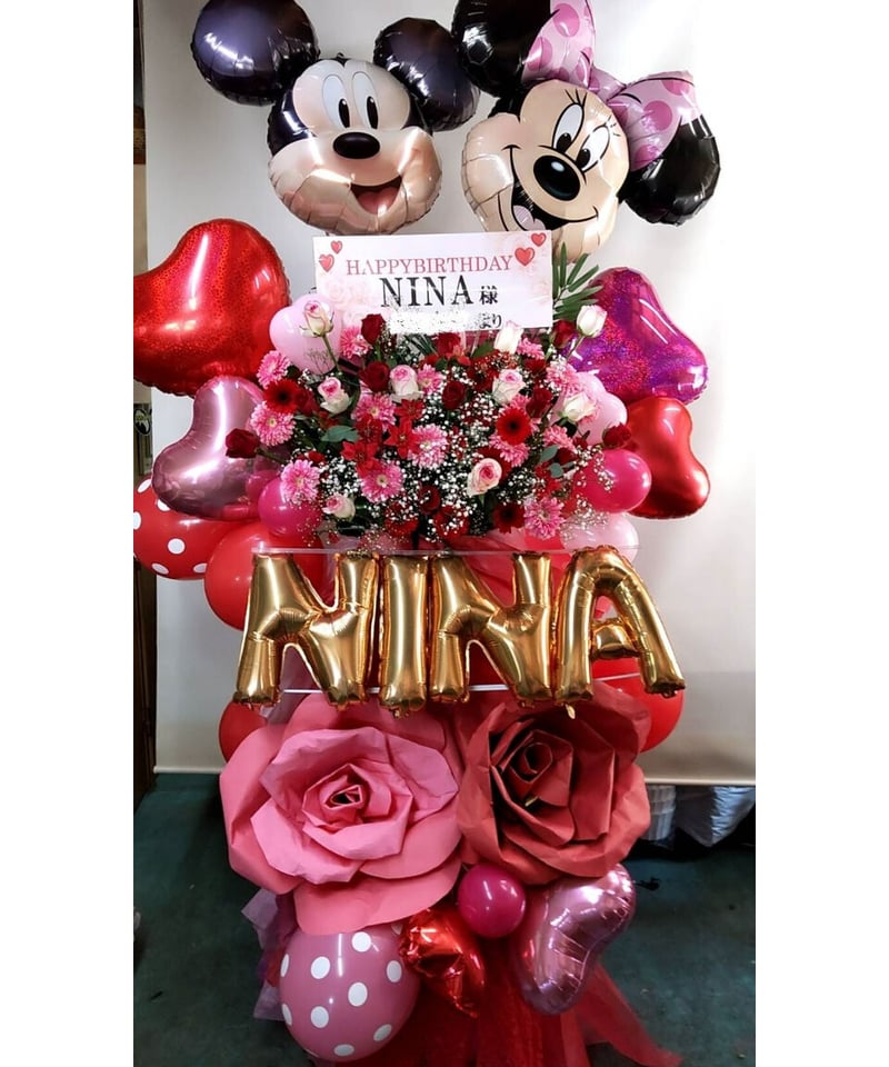 ミッキーとミニーのジャイアントペーパーフラワースタンド | サカイ