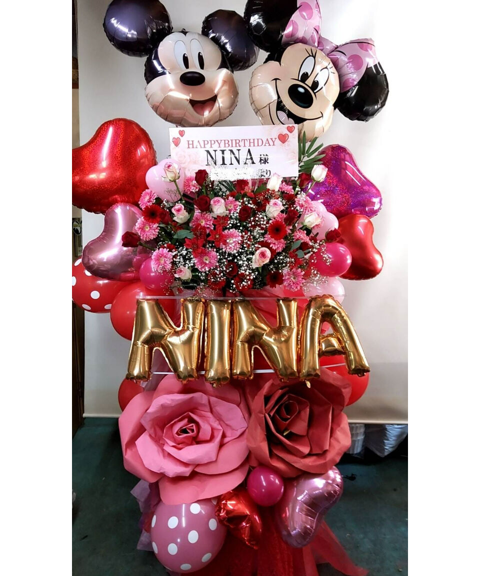 ミッキーとミニーのジャイアントペーパーフラワースタンド | サカイ