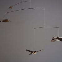 鳥たちの空 - シマエナガモビール（３羽組） -