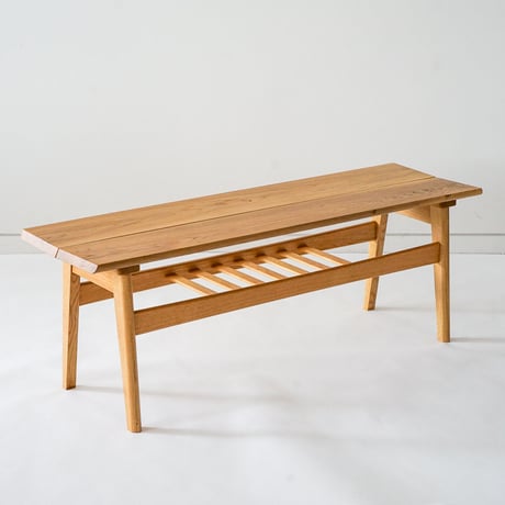 ♡木製(ハート)ベンチ♡ ペーパーコードベンチ【ナチュラル】 | 店舗,株式会社河口家具