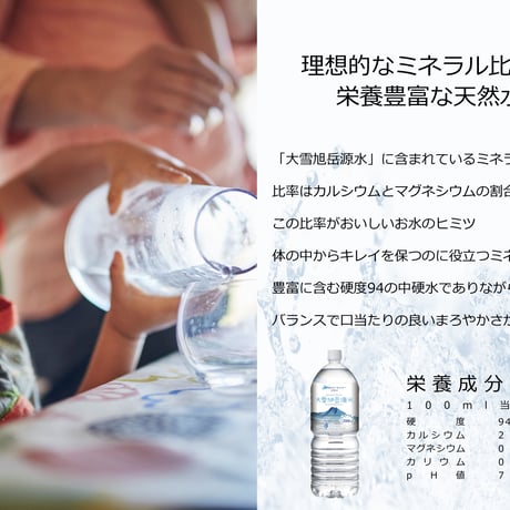 大雪旭岳源水 - ２L×６本入り×２ケース -