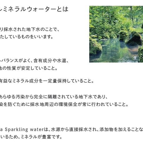 Higashikawa Sparkling water Basic  (東川スパークリングウォ―ター　ベーシック） １ケース（２４本入×３４０ｍｌ瓶入）