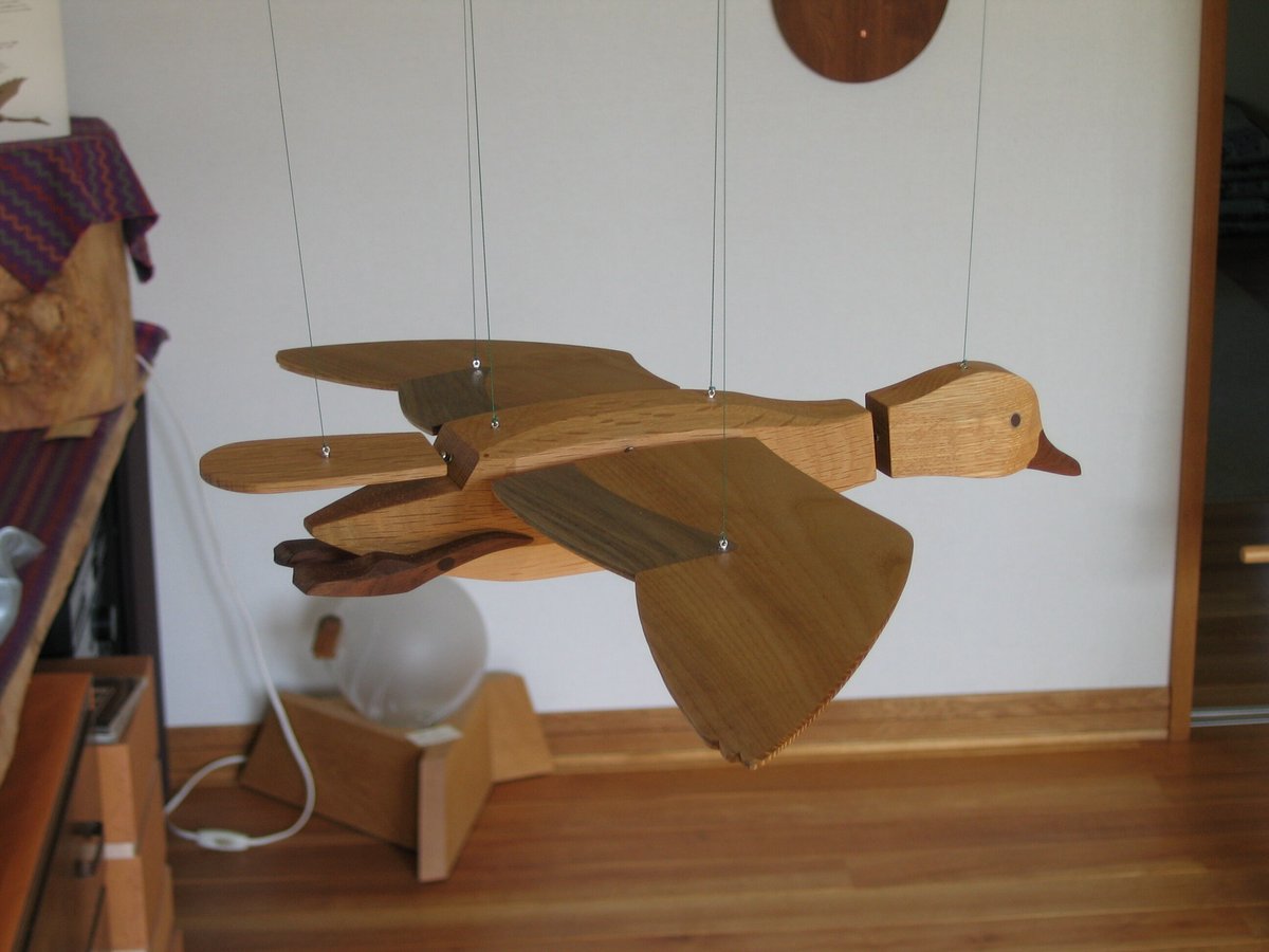 鳥たちの空 - コガモモビール（つがい） - | 東川ミーツオンラインショップ