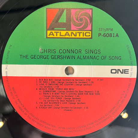 Chris Connor / Chris Connor Sings The George Gershwin Almanac Of Song