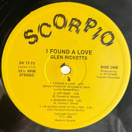 Glen Ricketts / I Found A Love