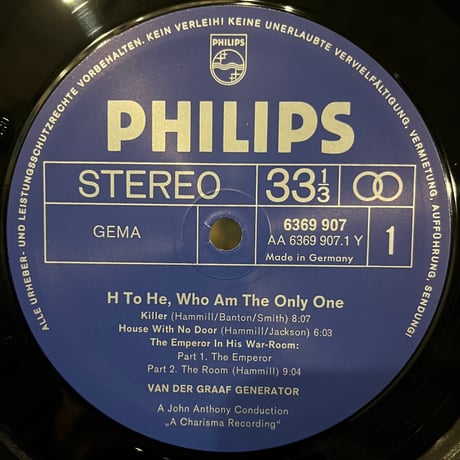 Van Der Graaf Generator / H to He, Who am the Only One