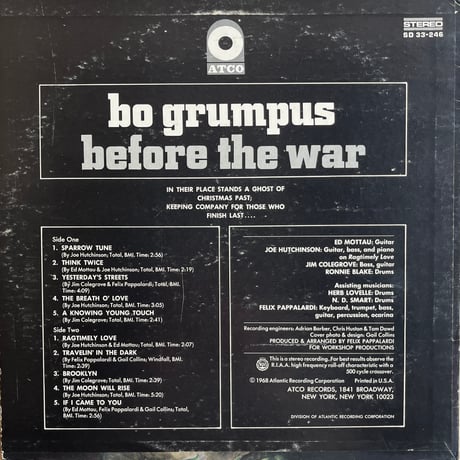 Bo Grumpus / Before The War