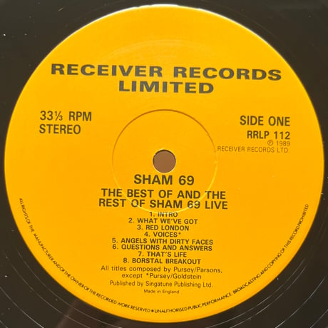Sham 69 / The Best Of & The Rest Of Sham 69 Live