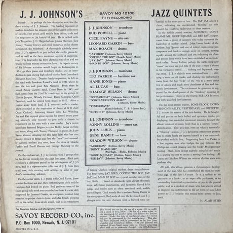 J. J. Johnson’s Jazz Quintets / ST
