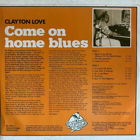 Clayton Love / Come On Home Blues