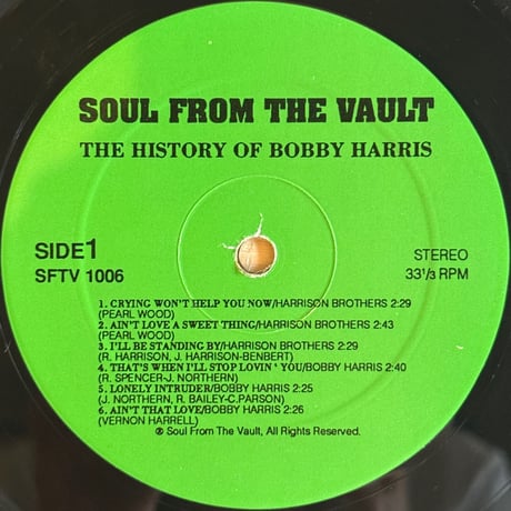 Bobby Harris / The History Of Bobby Harris
