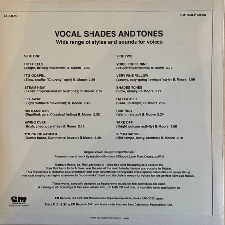 Barbara Moore / Vocal Shades And Tones