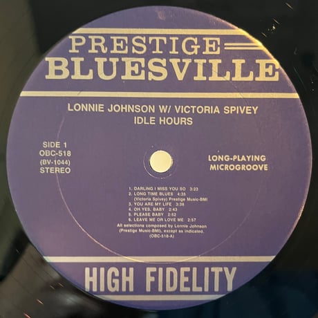 Lonnie Johnson With Victoria Spivey / Idle Hours