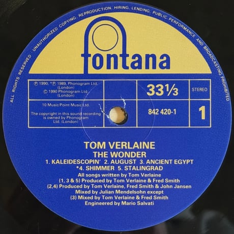 Tom Verlaine / The Wonder