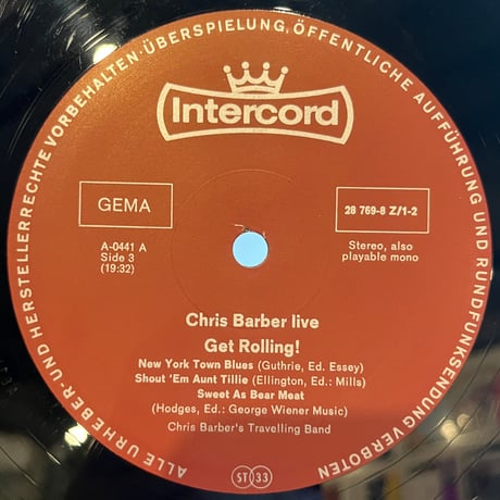 Chris Barber’s Travelling Band / Get Rolling