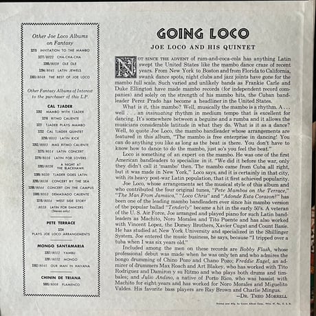 Joe Loco And His Quintet / Going Loco