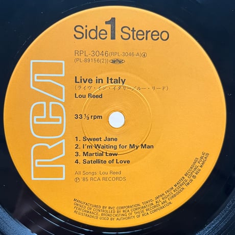 Lou Reed / Live In Italy