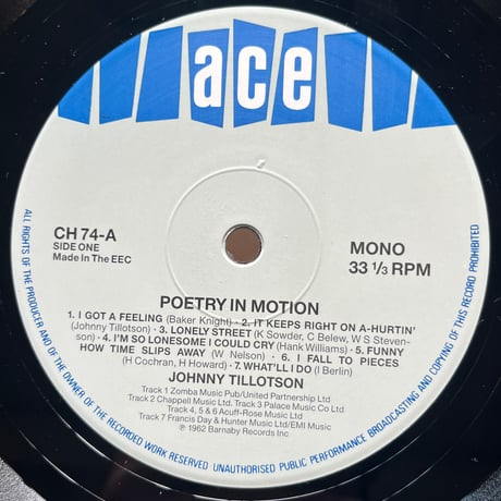 Johnny Tillotson / Poetry In Motion